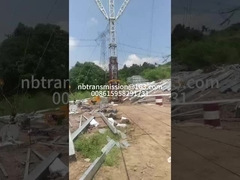 Max 600kn Kapasitas Menara Ereksi Gin Pole Aluminium Alloy Bentuk kisi Derrick Mast