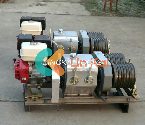 Alat-alat Erection Menara Presisi Tinggi 9KW Diesel Dan Gasline Engine Double Drum Winch