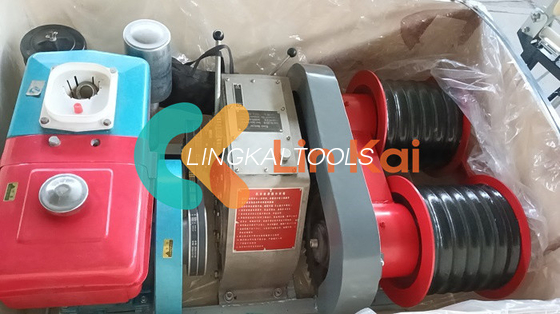 Diesel 3 Ton Double Capstan Kabel Winch Puller Menara Peralatan Konstruksi