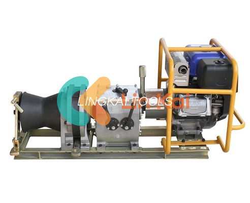Kekuatan 50KN Berat 5 Ton Gas Power Winch Dengan Empat Gear Removable Drum