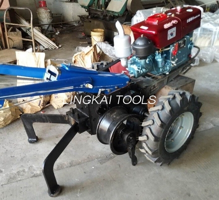 60KN Kabel Listrik Menarik Alat 5 Ton Winch Traktor Tangan Dengan Drum Ganda