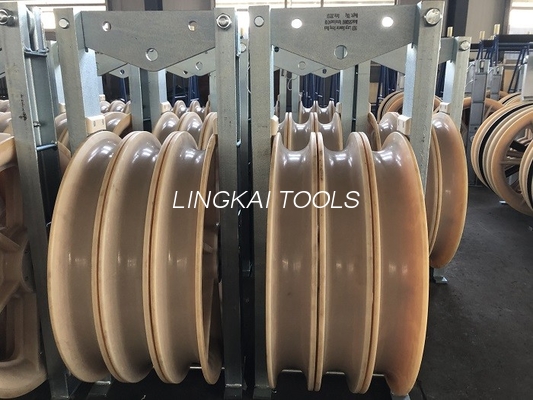 80kN Nylon Sheave Transmission Line Konduktor Merangkai Blok OD660mm
