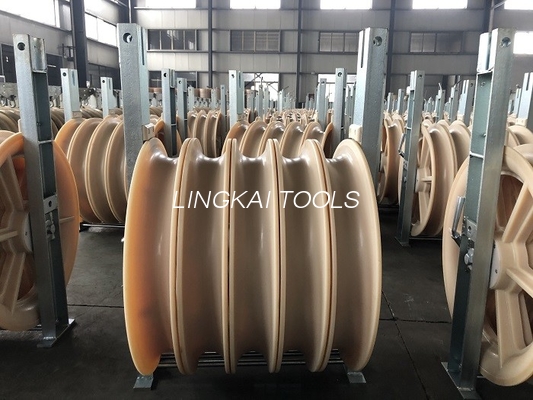 Saluran Transmisi 400KV Merangkai Katrol Sheave Nylon 660mm