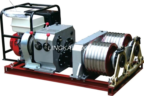 Drum Ganda 50KN Derek Bermotor Peralatan Konstruksi Jalur Transmisi
