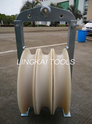 508mm Diameter Besar Stringing Block Nylon Sheave Lifting Cable Pulley Electric Block Untuk Konduktor
