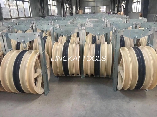 Blok Katrol Kabel Khusus Nylon Sheave Pulley 1-3 Sheave Diameter 1160 Mm